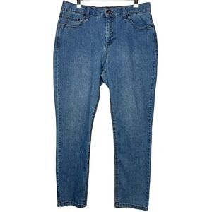 Natural Reflections Women's Jeans Size 14P Blue‎ Denim Straight Leg